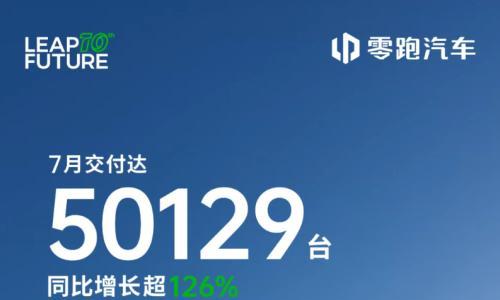 单月5万+交付量,零跑七月"狂飙"