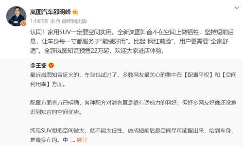 岚图高管锐评车圈"跟风设计"和"网红脸"现象