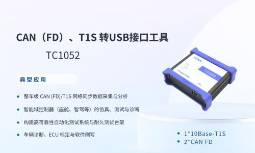 集成10Base-T1S与CAN FD!同星智能TC1052全新亮相