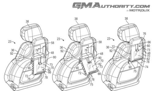 通用汽车申请座椅靠背储物和无线充电系统的新专利