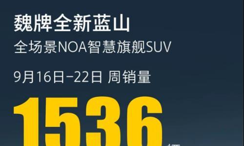魏牌蓝山周销量破千,保定版"理想"又行了?