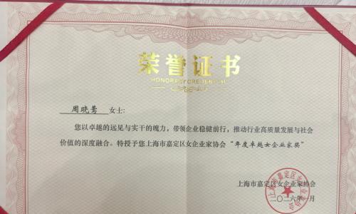 喜报|盖世汽车CEO周晓莺获上海市嘉定区女企业家协会"年度卓越女企业家奖"