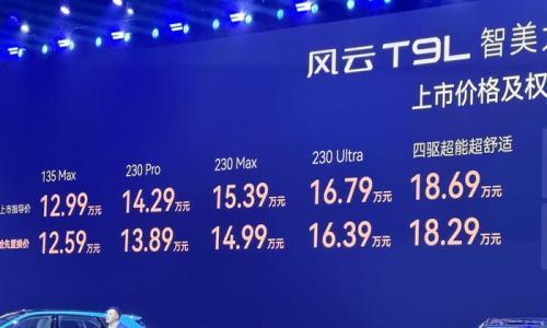 奇瑞风云T9L上市售12.99万起